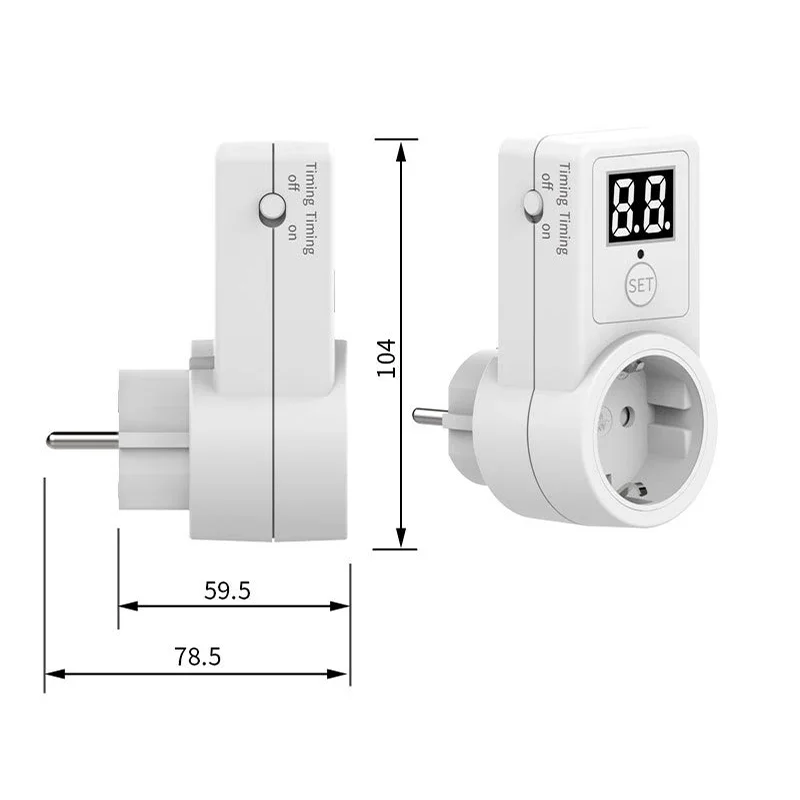 Smart Socket EU Plug Smart Home Outlet Socket Countdown Switch Two Digit Display Timer Time Control Telephone Battery Charging