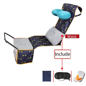 Letto da viaggio per bambini per bambini adulti Include letto in tessuto 3 supporto lombare gonfiabile un cuscino gonfiabile per il collo 0.55kg facile