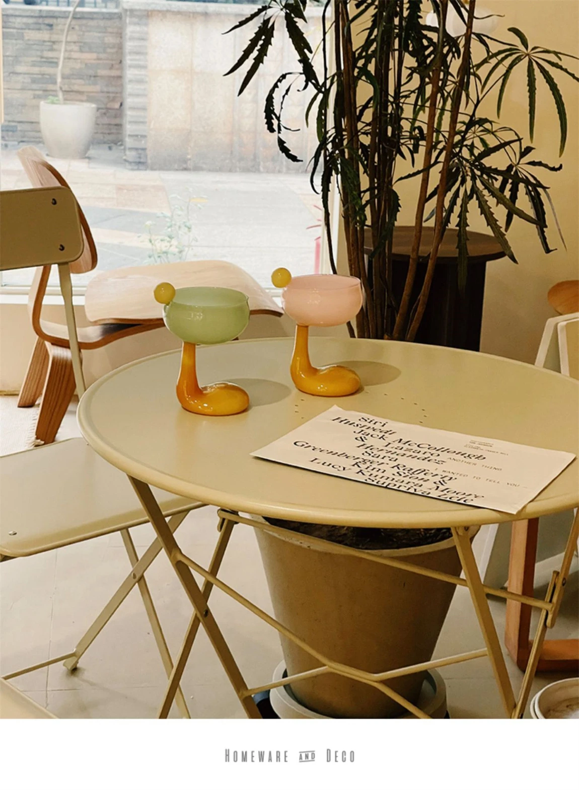 Description Picture 5 of itemDuck Foot Ice Cream Milkshake Glass, Creative Cocktail Champagne Glass, Stained Glass, Red Wine Glass