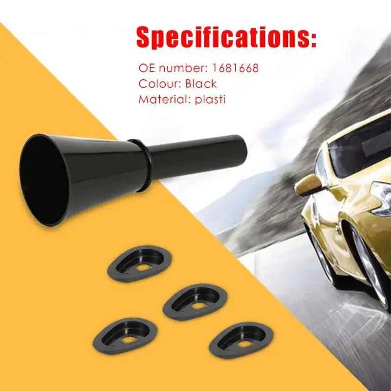 Car Emergency Fuel Gas Petrol Filler Funnel 1681668 Black for Focus MK2 07-11 Car Accessories Filter Funnel
