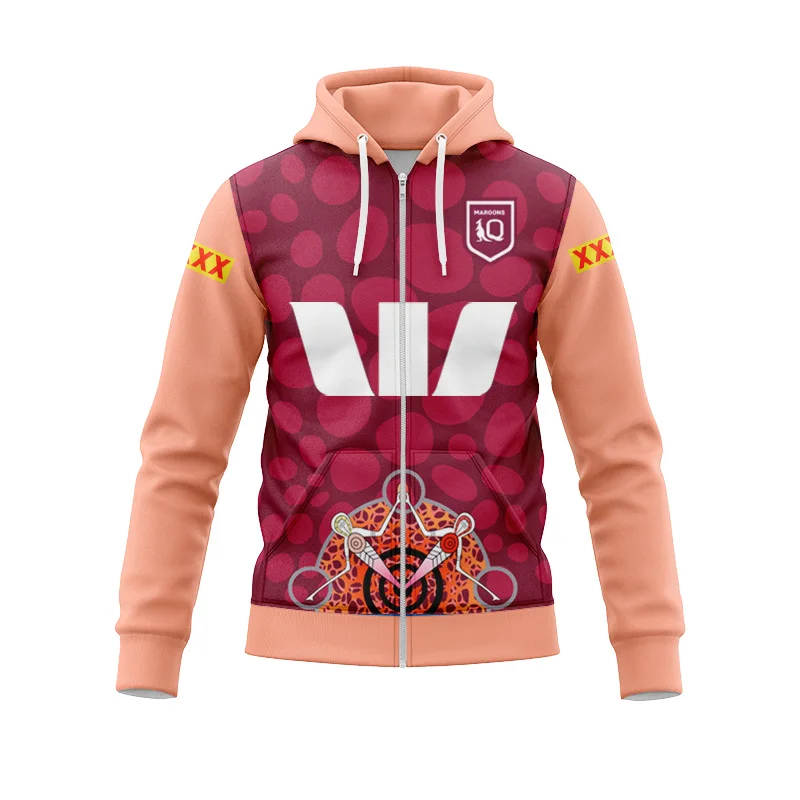 New South Wales Blues State of Origin Personalised Aboriginal Team Jersey Zip Hoodie (name and number )