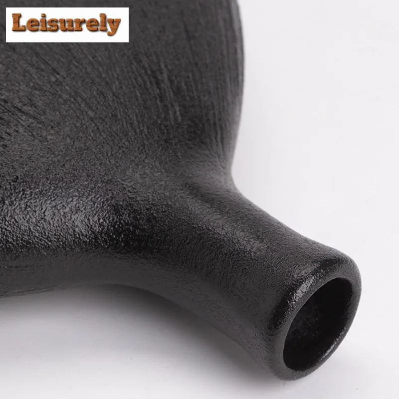 1pcs Black Cloud Nordic Ceramic Vase Circular Hollow Donuts Flower Pot Home Decoration Accessories Interior Office Desktop Decor