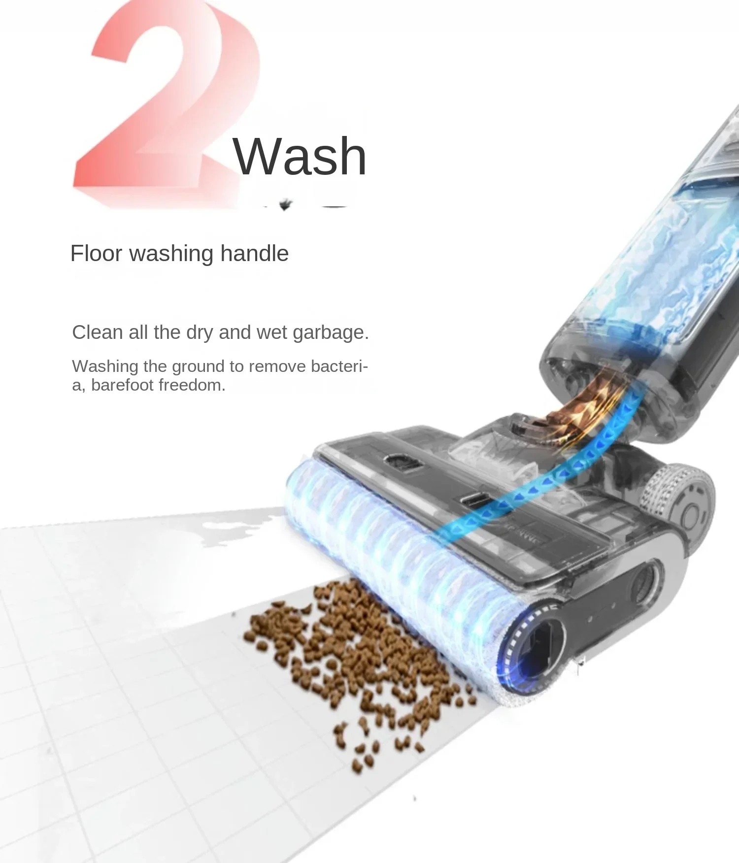 Shunzao Z20 lying flat floor washing machine suction drag integrated household appliances automatic double edge mopping machine 5