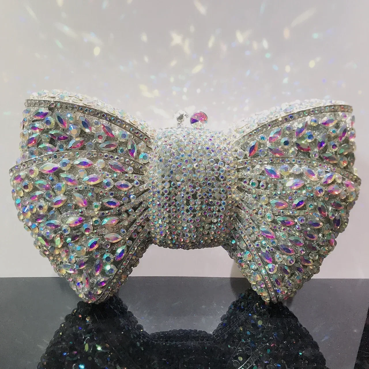 

Latest Crystal Bag Green/Black Handbag Bow Luxury Diamond Women's Red Banquet Handbag Wedding Wedding Bag Stone Handbag