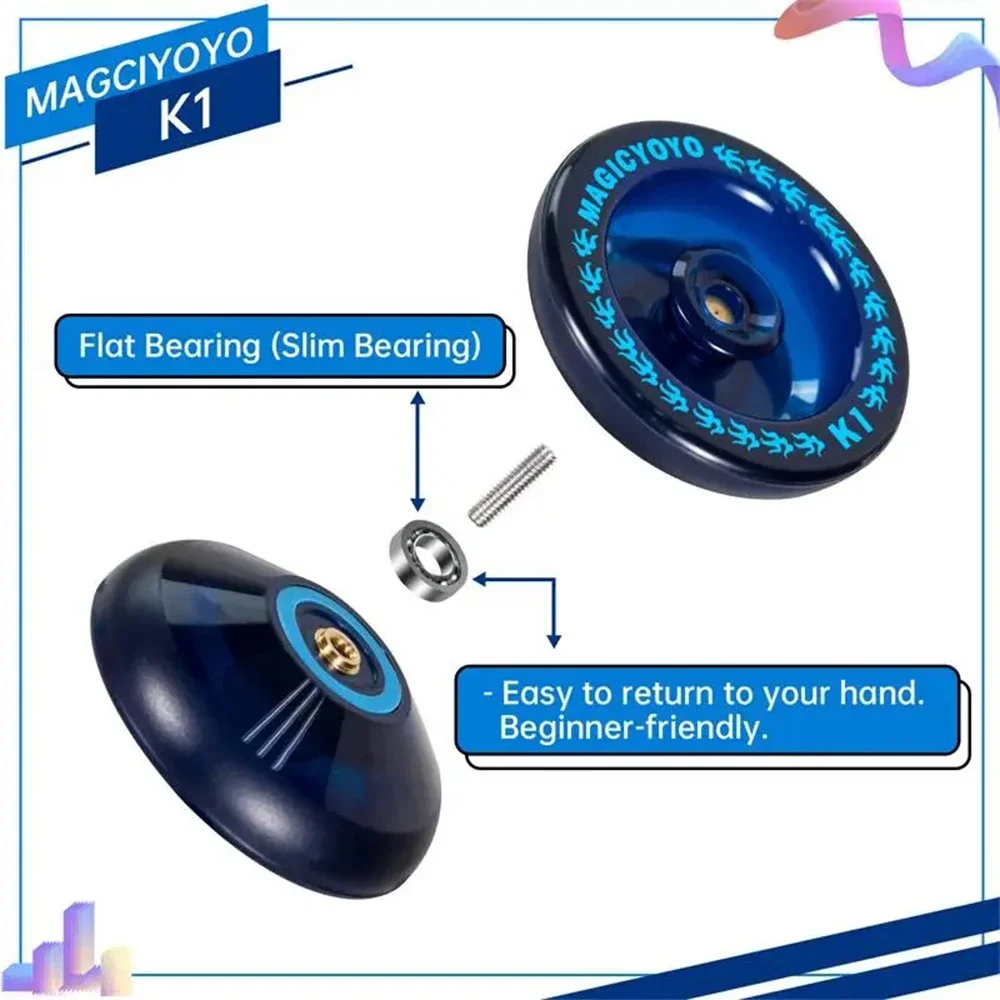 Yo-yo Responsive 2A Yo-Yo Ball Beginners Yoyo Toys Kids Funny Gift Girls Boys Juggling High Speed