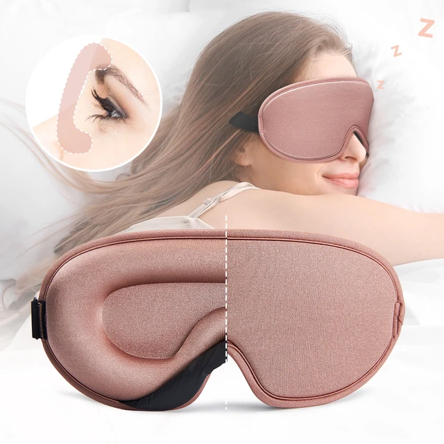 Silk Sleeping Mask Soft Smooth Sleep Mask For Eyes Travel Shade Cover Rest  Relax Sleeping Blindfold