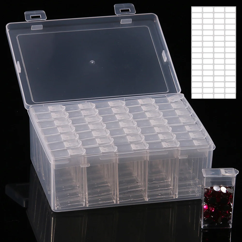 Storage Box 10/35/36 Slots Plastic Storage Box 5D DIY Diamond Painting Beads Charms Jewelry Accessories Organizer Box
