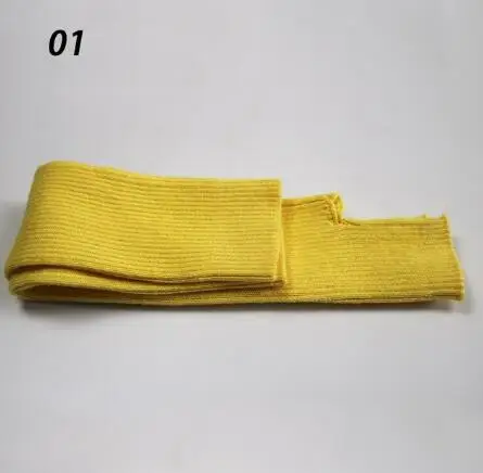 Sparsil Women's Winter&Autumn Christmas Cashmere Blend Knitted Long Gloves Solid Color Fashion Warm For Lady Elbow Mittens 1Bright Yellow