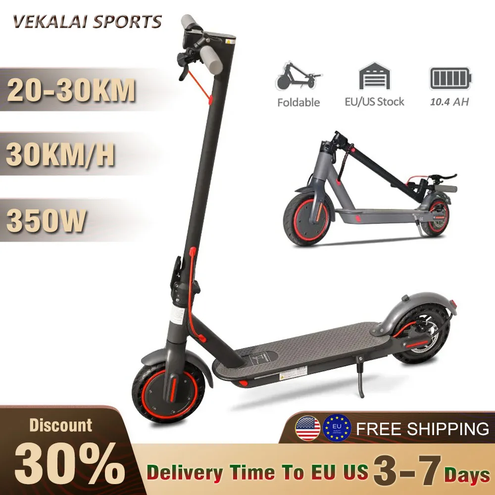 

EU US Stock 350W Electric Scooter 36V 10.4AH 30KM/H Max Speed Smart Scooter 8.5" Tires Folding Electric Scooter with APP Control