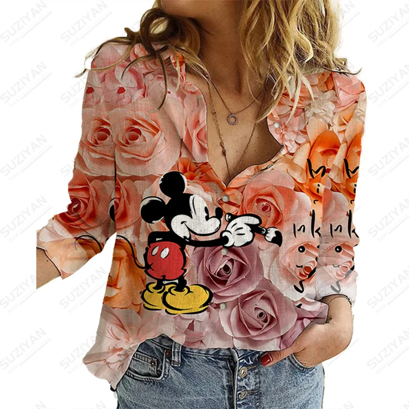 

Temperament Long Sleeve Shirt Long Sleeve Women Turn Down Collar Casual Work Wear Blouses