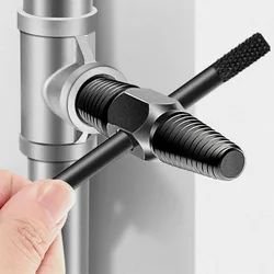 Extracteur de fil cassé pour robinet, extracteur de boulons endommagés, dissolvant de fil, Double tête de tuyau d'eau, Triangle, outils de dissolvant de boulons de robinet 