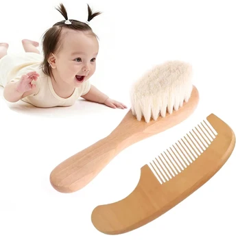 Baby Wooden Hair Brush Set 1