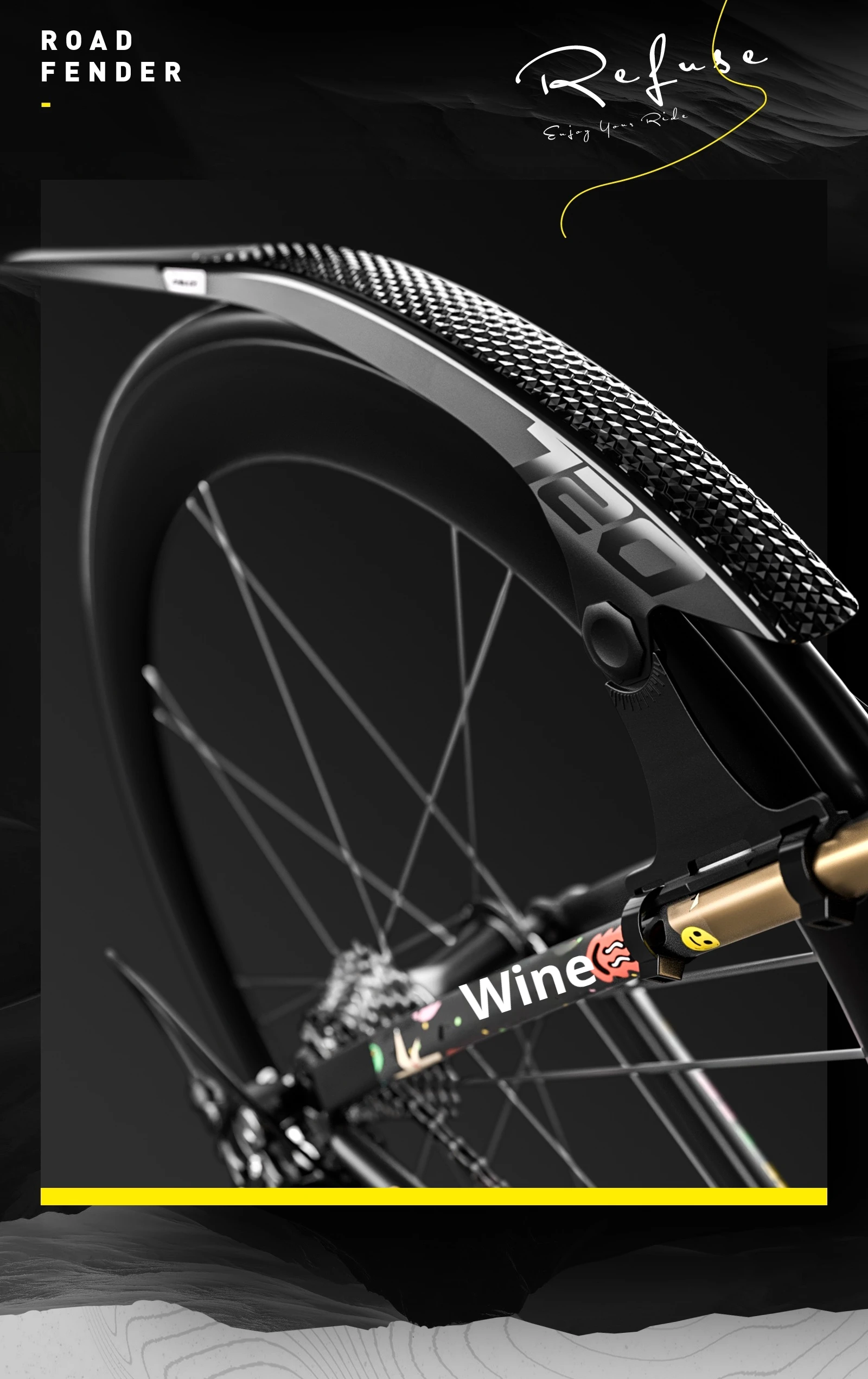 ENLEE 2PCS Fahrrad Kotflügel Vorne/Hinten Reifen Rad Kotflügel Kotflügel MTB Mountainbike Rennrad Radfahren Fix Getriebe Zubehör – Detail 2