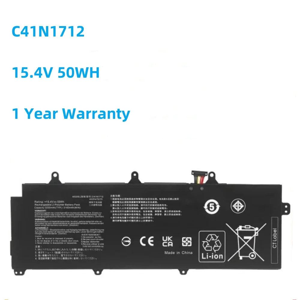 15,4 V 50WH C41N1712 Аккумулятор для ноутбука Asus Zephyrus GX501 GX501VI GX501GI GX501GM GX501VSK GX501GS GX501VS-XS71