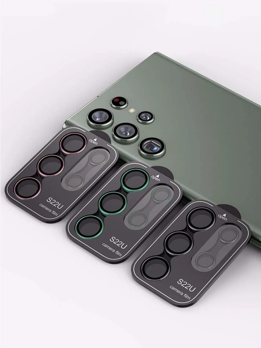 Premium Camera Protector: Metal Lens Ring with Tempered Glass Cover Cap