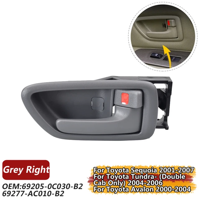 Maniglia Porta Interna Lato Guida Per Toyota Sequoia 2001-2007 E Tundra 2004-2006 - Kit Grigio ACEPARTS5