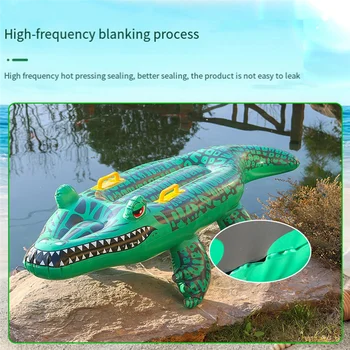 CYGJ-Reptile Ride On , Crocodile Inflatable Pool Float For Kids, Fun Beach And Pool , Giant Inflatable Pool Float 1
