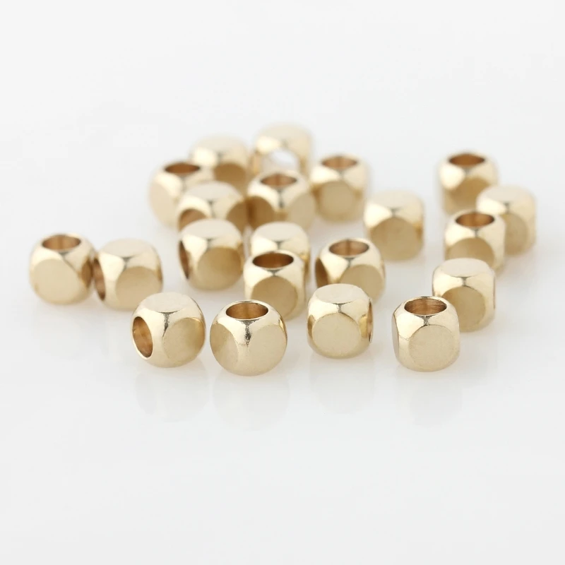 

100pcs 2 3 4mm Brass Cube Square Spacer Beads Loose Charm Bead for DIY Bracelets Necklace Jewelry Making Accessories Wholesale