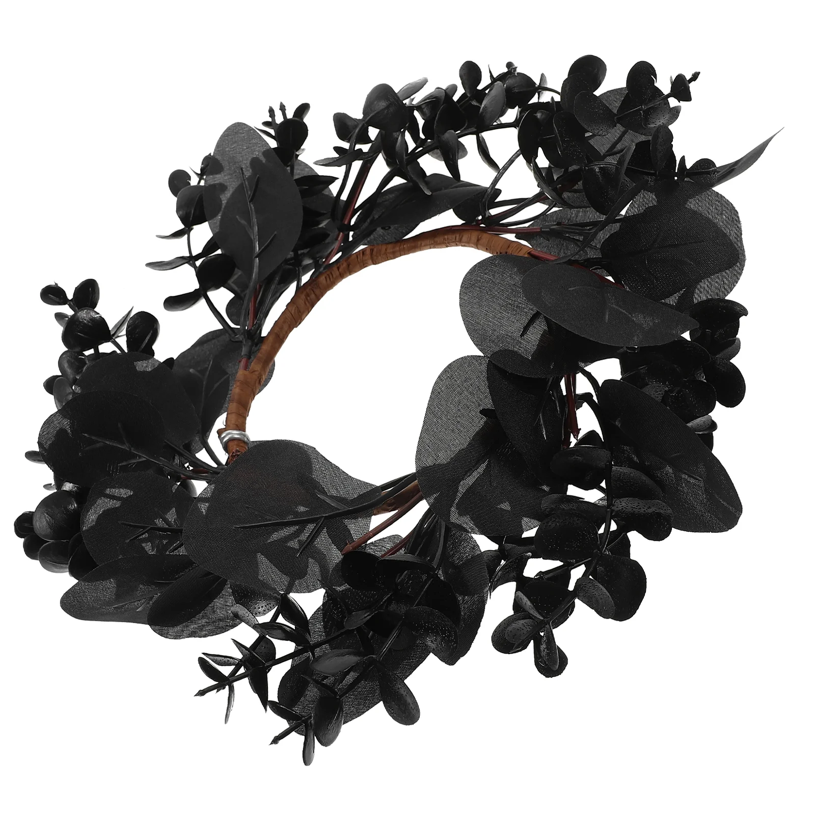

Halloween Wreath Black Maple Leaf Ring Pumpkin Hanging Ornaments Horror Atmosphere Home Decoration Artificial Plants