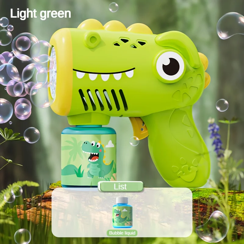 Children's Dinosaur Bubble Machine, Handheld Bubble Blowing Gun, Outdoor Toys for Boys and Girls