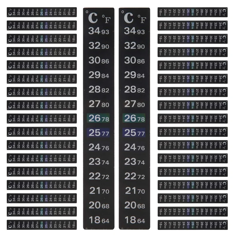 

Цифровой термометр, клейкая лента с кристаллами, 36 штук