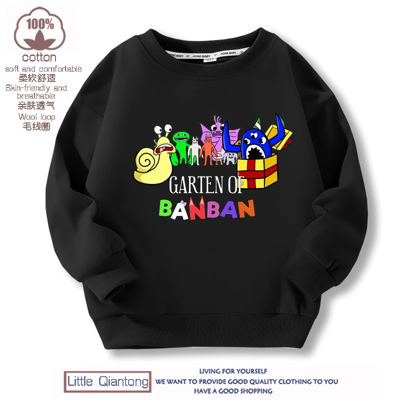 

2023 New Cartoon Game Garden of Banban 3 Print Autumn and Winter Round Neck Thin Section Long-sleeved Men's and Women's Sweater