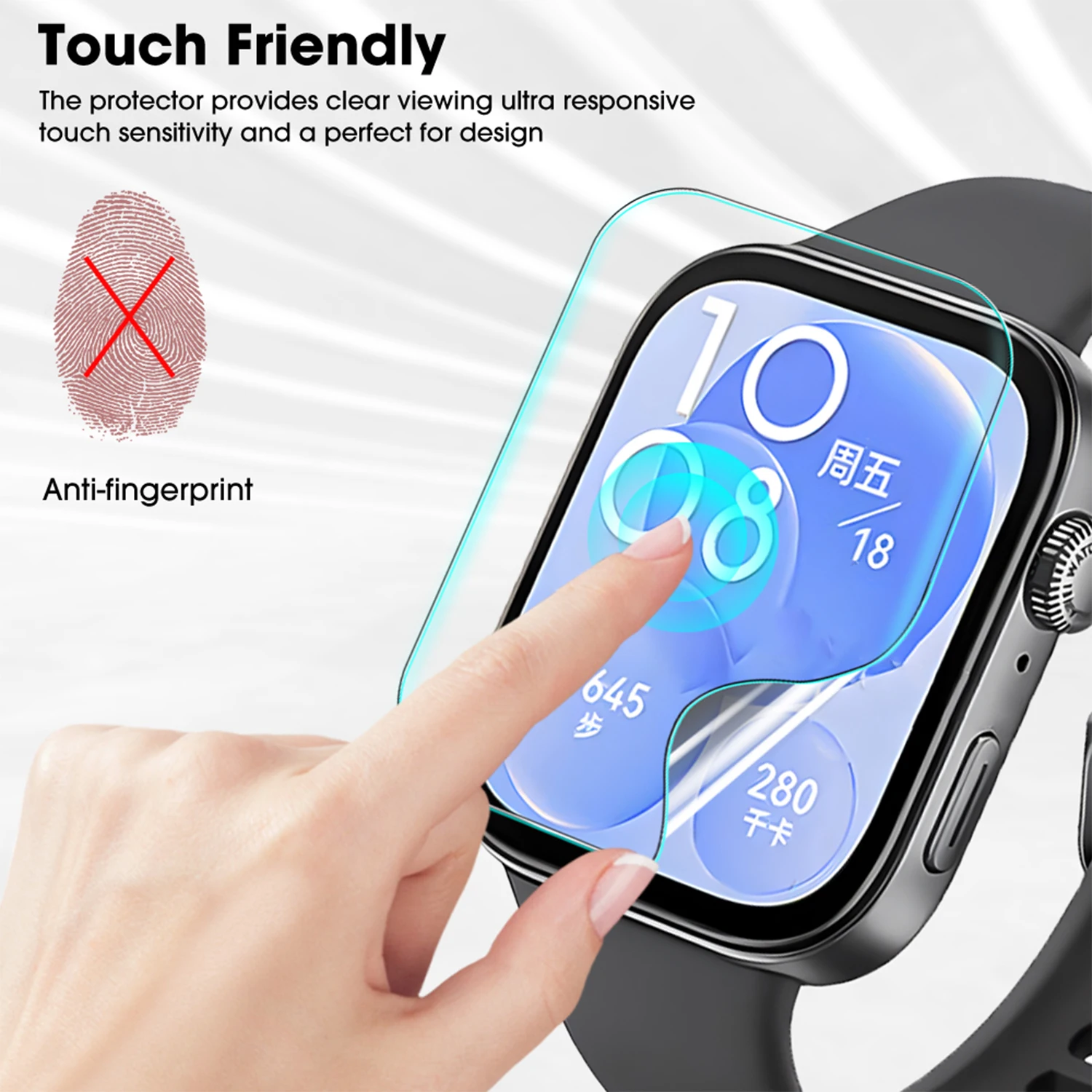 Protection écran Smartwatch Protections écran Parsonver SR1 - Lot De 6 Films TPU 0,1mm - Haute Définition, Pose Sans Bulles Protecteur écran TPU Anti-bulles