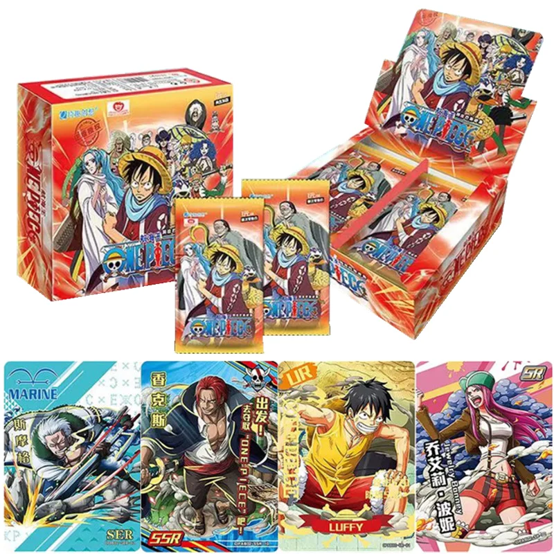 

New One Piece Anime Card Luffy Zoro Shanks UR SER SSR SR Rare Character Collection Card Board Game Toy Children's Birthday Gift