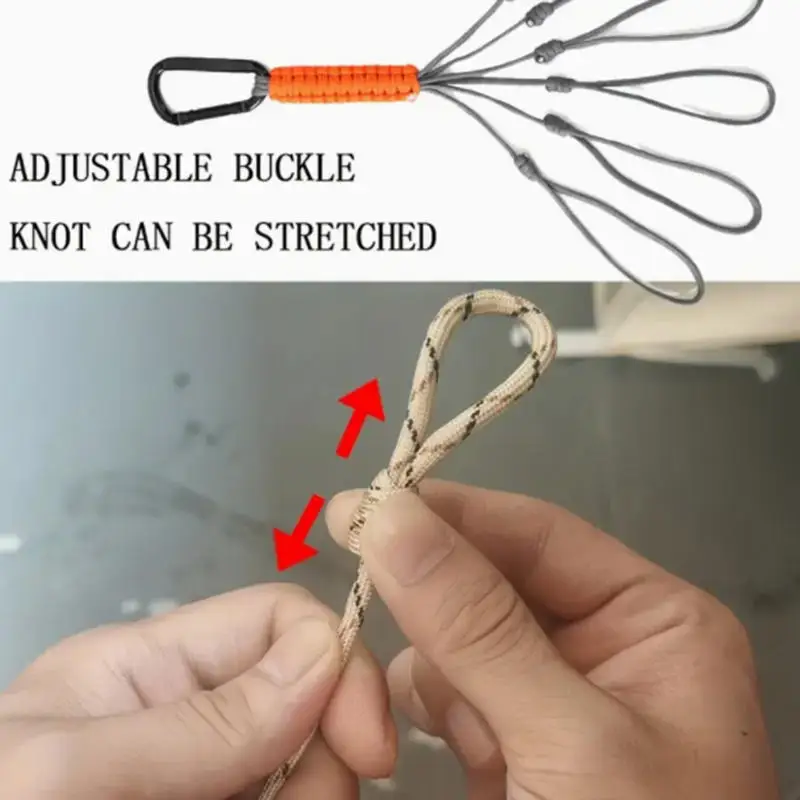 Umbrella Rope Hook Outdoor Hand Woven Key Hooks Rescue Hunting Ropes Multifunctional Hanging Rope Hunting Bird Tool