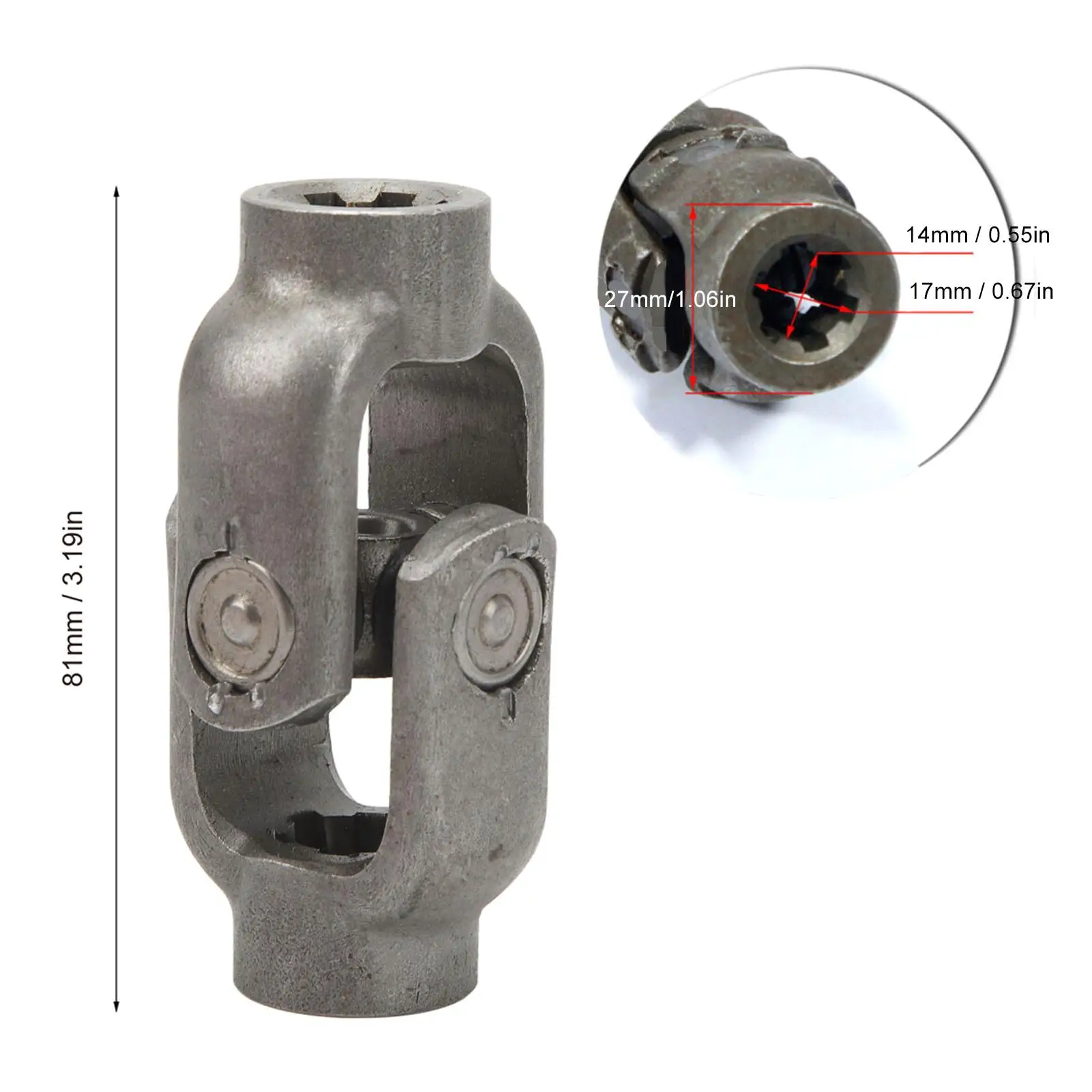 ATV 후방 차축 U 조인트, 스티어링 커플러, 범용 조인트, 81mm 고강도 내마모성, 50-110cc 에 쉽게 설치