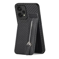 Zipper Wallet Leather Case with Magnetic Back - Reno 15 FS 5G (Black)