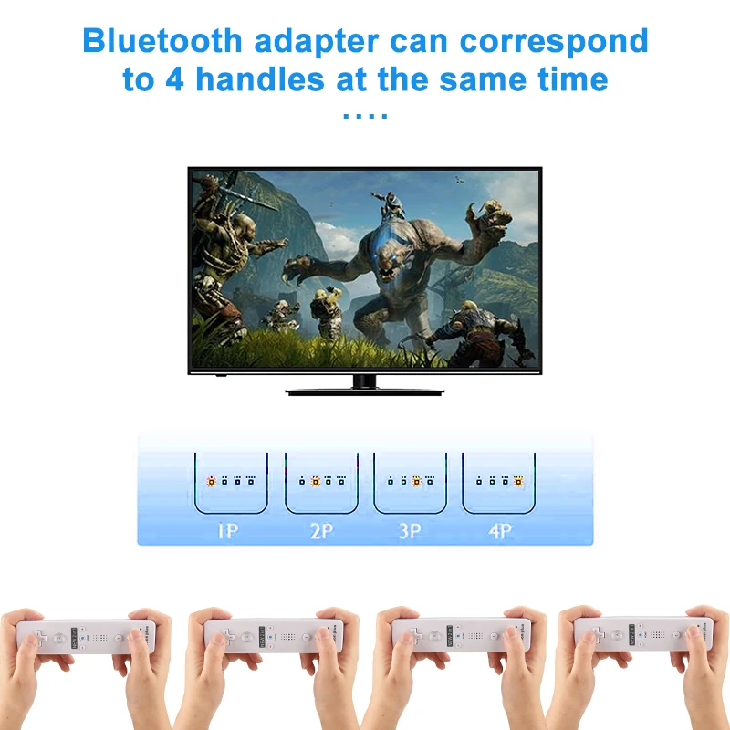 2PCS Remote Controller with Nunchuck Controller for Wii Console Wireless Gamepad with Motion Plus for Nintendo Wii Games Control
