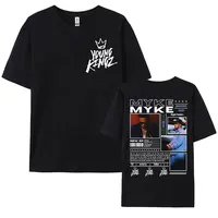 Rapper Myke Towers Graphic Printed T-shirts for Men Harajuku Hip Hop Oversized T Shirt Unisex Summer Cotton Short Sleeve T-shirt 1