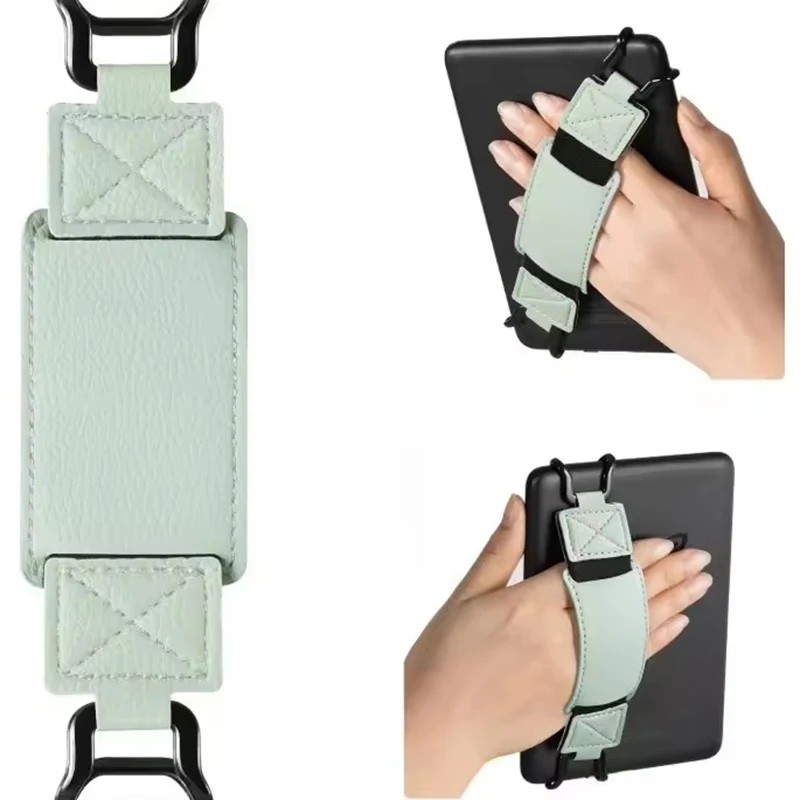 Universal Leather Tablet Hand Strap with Elastic Anti-Drop EReader Holder