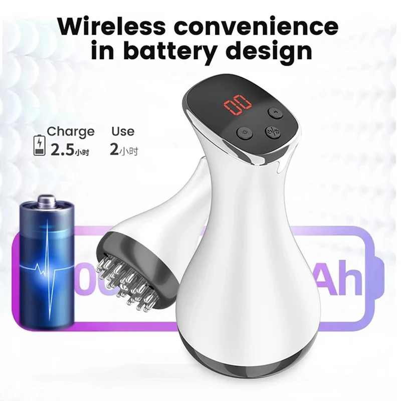 NEW Electric Meridian Brush Gua Sha Body Massager EMS Microcurrent Hot Compress Scraping Lymphatic Drainage Machine Fat Burner