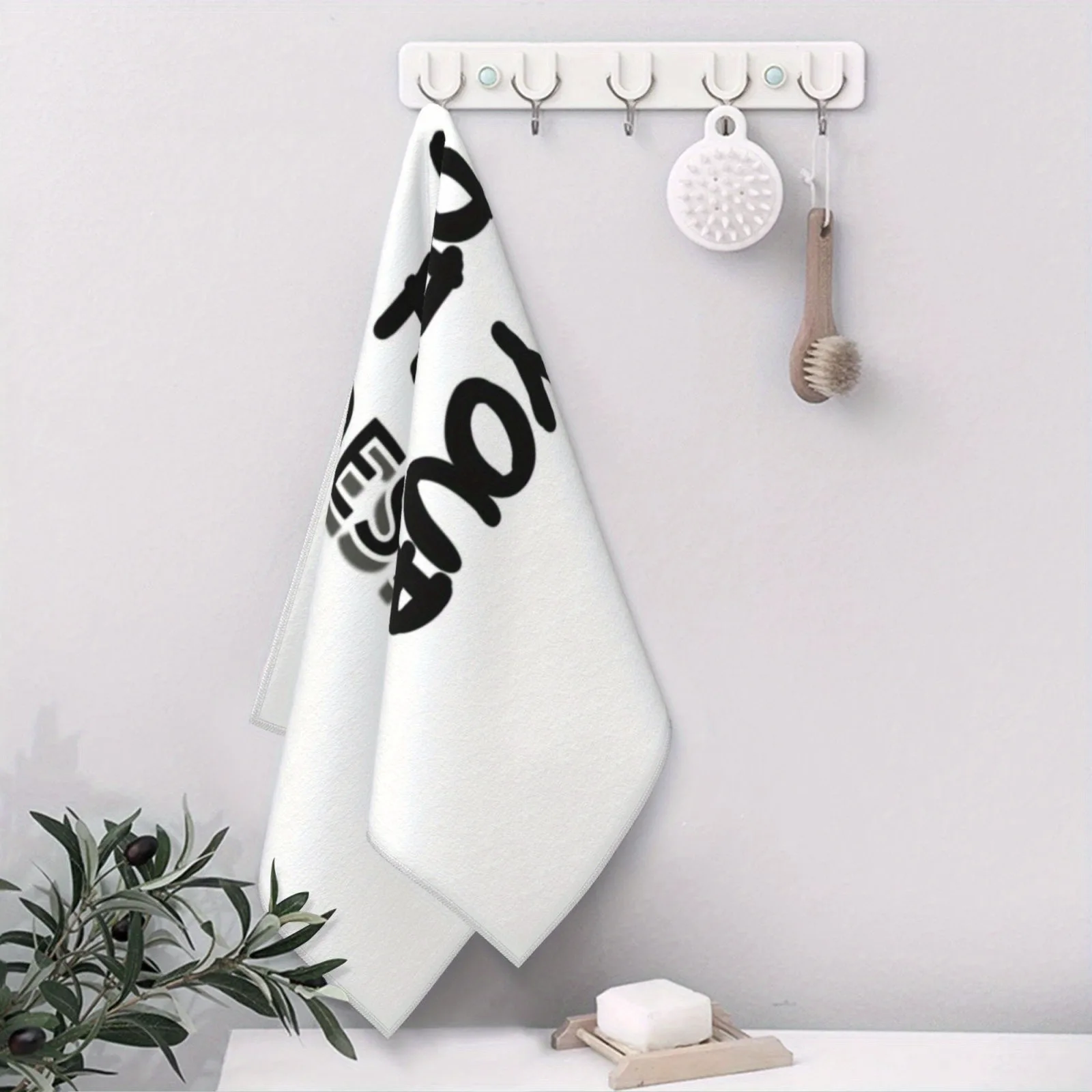 Customized Modern Woven Polyester Towels - Soft, Hand-Washable Rectangular Towels for Indoor and Outdoor Use - Personalized Home Decor and Party Accessory Set