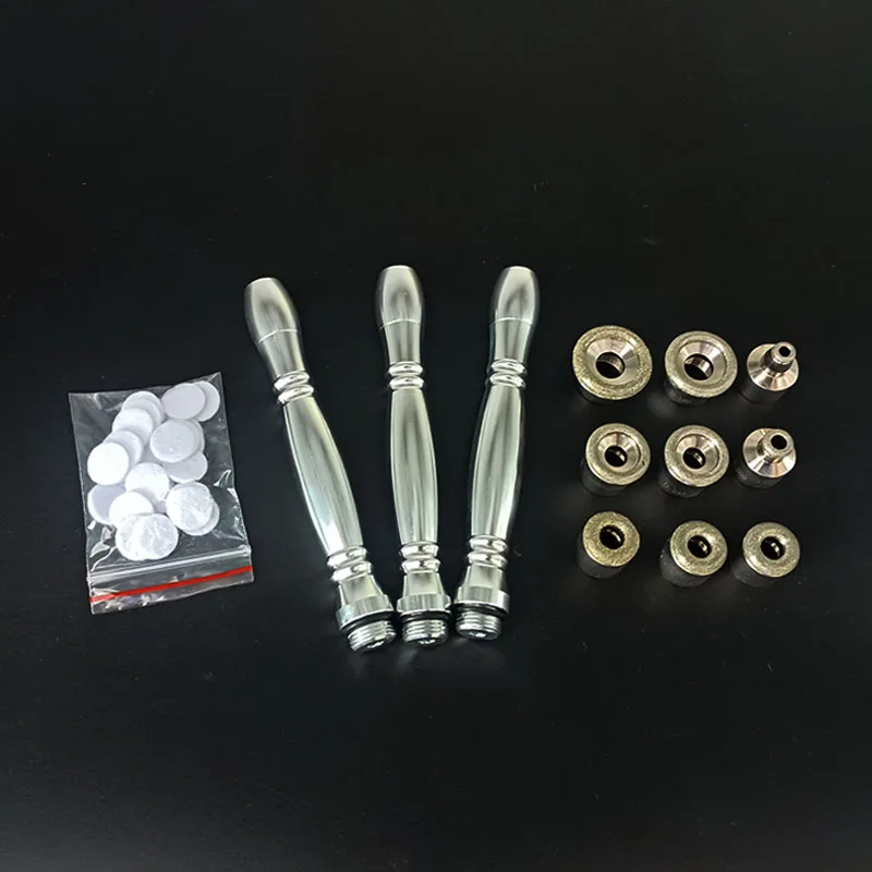 9 Tips 3 Wands Dermabrasion Tip With Cotton Filter Diamond Microdermabrasion Machine Accessories Skin Peeling Stainless Heads 2