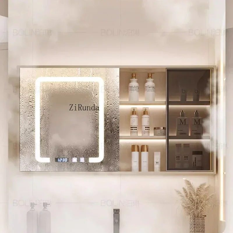 Nordic Cream Style Bathroom Cabinets Luxury Vanity with Sink Fog Removal Smart Mirror Cabinets Fashion Furniture Шкафы FYBC
