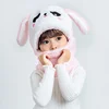 Winter Children Hat Plus Fleece Kids Caps Cartoon Hat For Girls Boys Scarf Thicken Cap Newborn Photography Baby Stuff 6