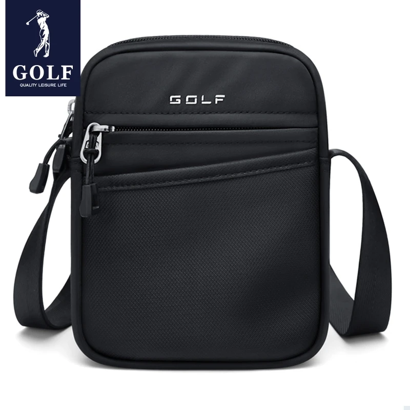 GOLF Crossbody Bag Men Mini Cross Shoulder Bags Man Purse Mobile Cell Phone Small Male Side Messenger Waterproof Oxford Black - 2
