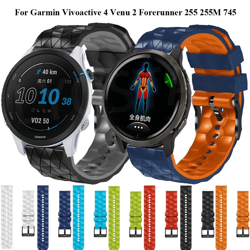 Cinturino Da 22Mm Per Garmin Vivoactive 4 Venu 2 Forerunner 255/255 M/745 Smart Watch Bracciale Cinturino Da Polso Per Forerunner 255 Music Venu2