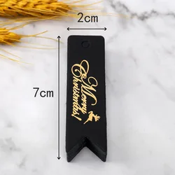 Festive Gold Bronzing Gift Tags for Holiday Packaging - Set of 50 (Style F - black)