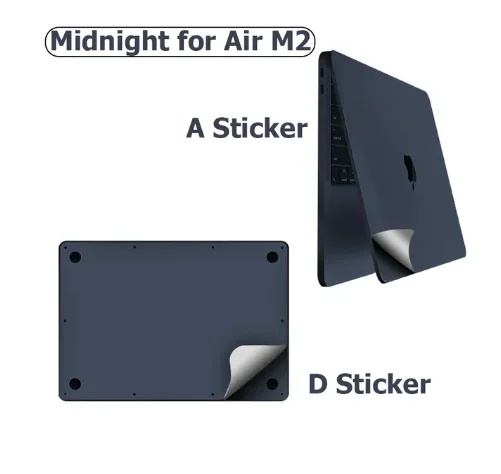 Vinyl Film Sticker Laptop Sticker 2in1 Body Wrap Anti-Scratch Protective Skin Decal Cover Sticker for MacBook Air 15 13.6 15 A3240 A3241 M4 M3 M2 Palms Body Guard