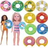 20Pcs Mini Swimming Buoy Ring Toys Mix Styles Summer Bathing Float Lifebelt Dollhouse Accessories for Doll Kids Gift Furniture 1