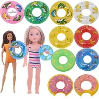 20Pcs Mini Swimming Buoy Ring Toys Mix Styles Summer Bathing Float Lifebelt Dollhouse Accessories for Doll Kids Gift Furniture 1