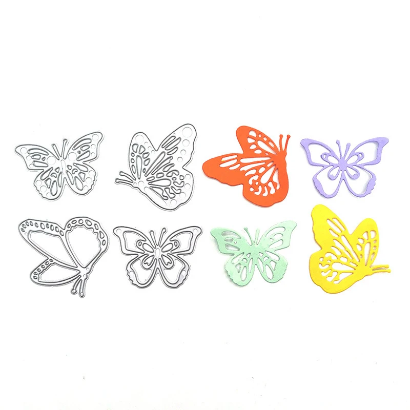 

Four Butterflies Flying with Wings Metal Cutting Dies for DIY Scrapbooking and Card Making Decor Embossing Craft Die Cut