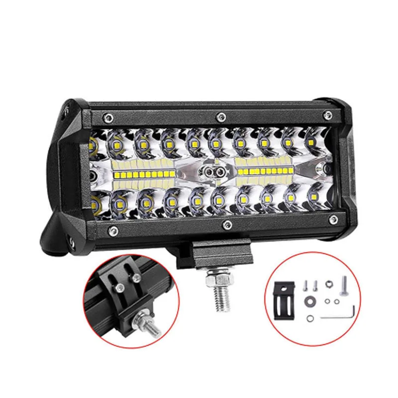 4Pcs/lot 7 Inch 120W Combo Led Light Bars Spot Flood Beam 4×4 Spot 12V 24V 4WD Barra LED Headlight For Auto Boats SUV ATV Light