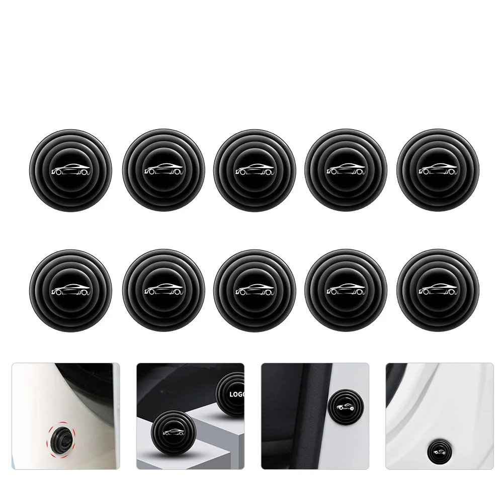 

12 Pcs Shock Absorbing Gasket Sticker Shock-proof Pads Anti-collision Car Door Pvc Muffler Scratch-Resistant Protector