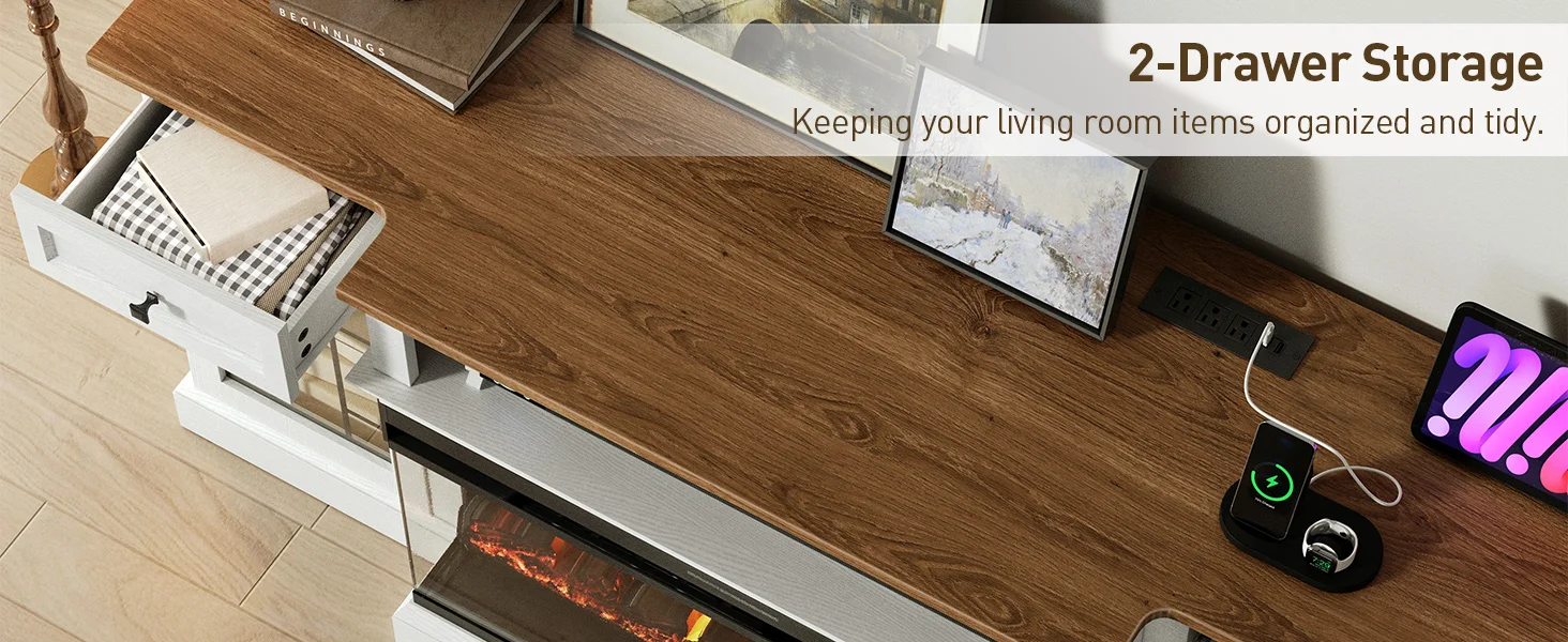 fireplace TV stand