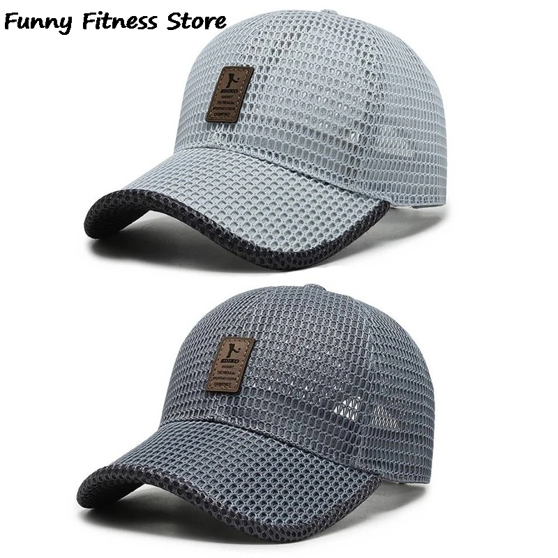 Breathable Mesh Golf Caps Fishing Running Panama Women Men Sports Tennis Cap Outdoor Sunscreen Hat Adjustable Belts Visors Hats